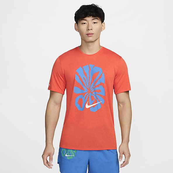 Nike Orange Running Short Sleeve Shirts. Nike ID